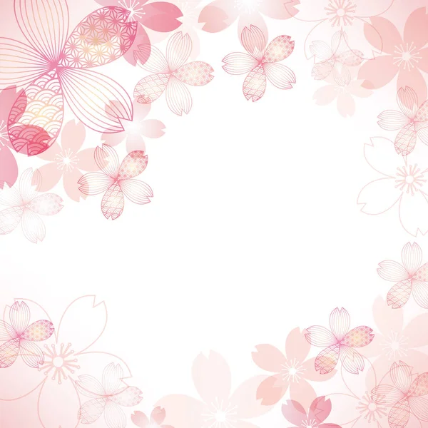 桜のシルエットの背景 — ストックベクタ
