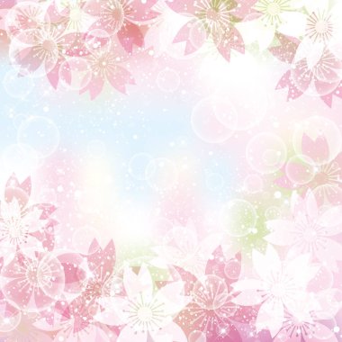 Kiraz çiçeği siluetinin arka planı