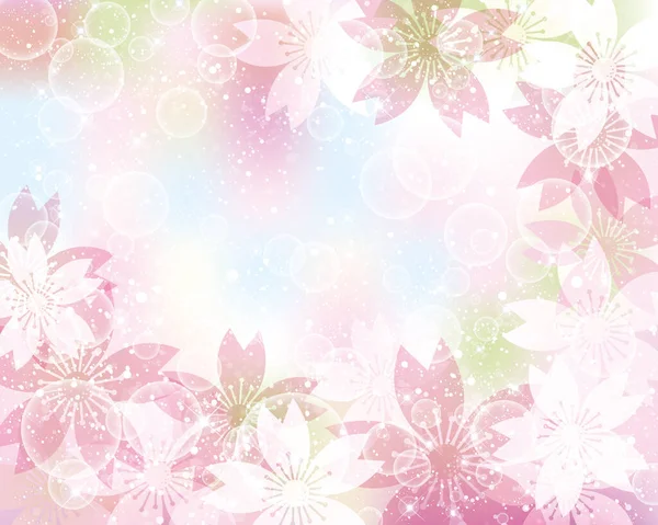 Background Cherry Blossom Silhouette — 图库矢量图片