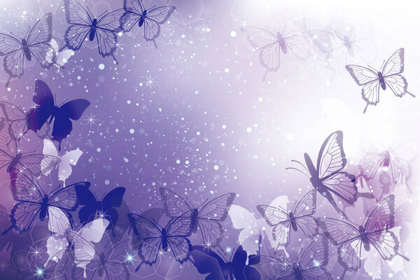 фон иллюстрации силуэта бабочки 