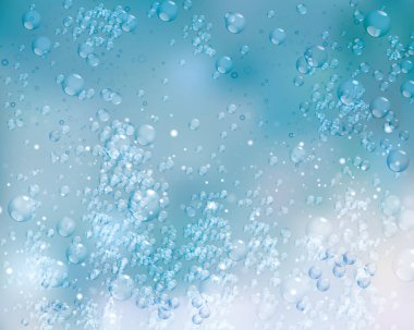 Su altı baloncuklarının resimleme arkaplanı