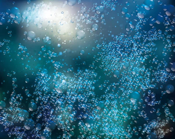 水中の泡のイラストの背景 — ストックベクタ