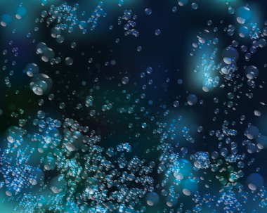 Su altı baloncuklarının resimleme arkaplanı