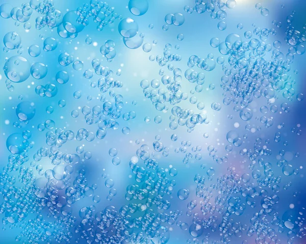 水下气泡的说明性背景 — 图库矢量图片