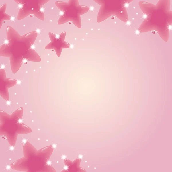 Pozadí Ilustrace Balónků Tvaru Hvězdy — Stockový vektor