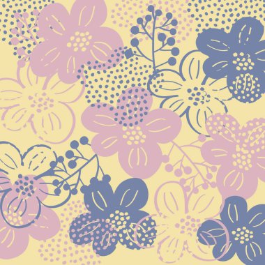 floral background in dull colors