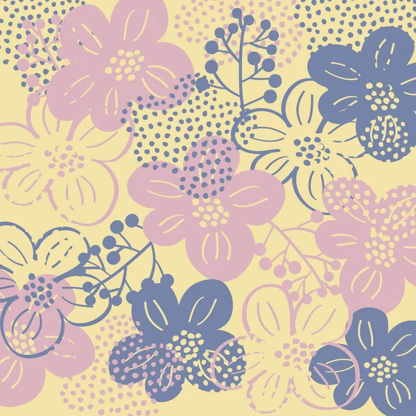 Floral Background Dull Colors — Stockvektor