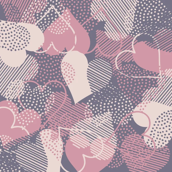Dull Color Heart Pattern Background Stockvector