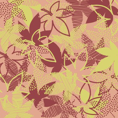 background of autumn color leaves