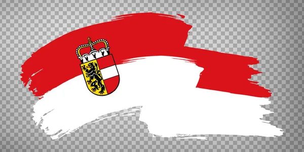Salzburgi Ecsetvonások Zászlaja Integetés Zászló State Salzburg Átlátszó Háttér Weboldal — Stock Vector
