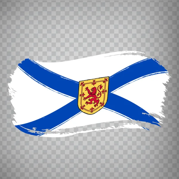 新斯科舍省的彩旗笔划 在透明的背景下 为您的网站设计 应用程序 用户界面 在加拿大新斯科舍省挥动国旗 加拿大 种群病媒 — 图库矢量图片