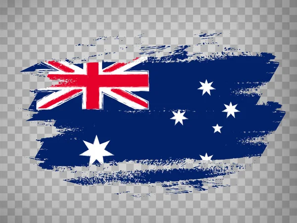 Flagge Australien Von Pinselstrichen Flagge Australien Auf Transparentem Hintergrund Für — Stockvektor