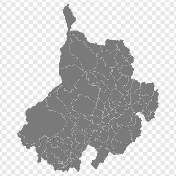 Czysta Mapa Santander Kolumbii Wysokiej Jakości Mapa Santander Gminami Przejrzystym — Wektor stockowy