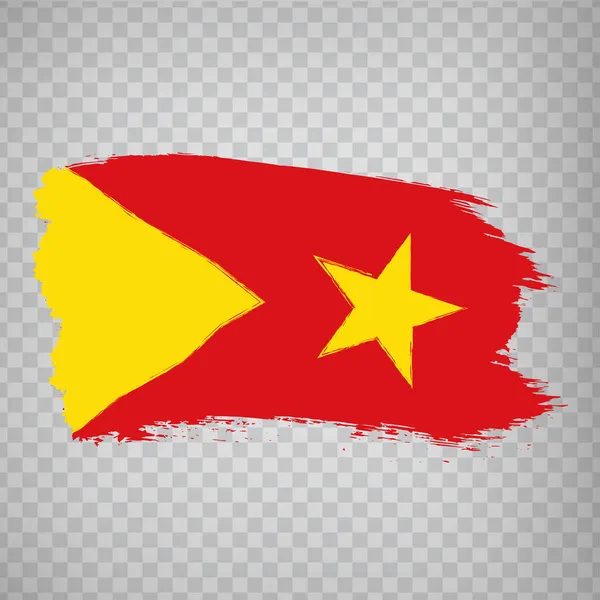 Zászló Tigray Régió Ecset Stroke Waving Flag Tigray Region Etiópia — Stock Vector