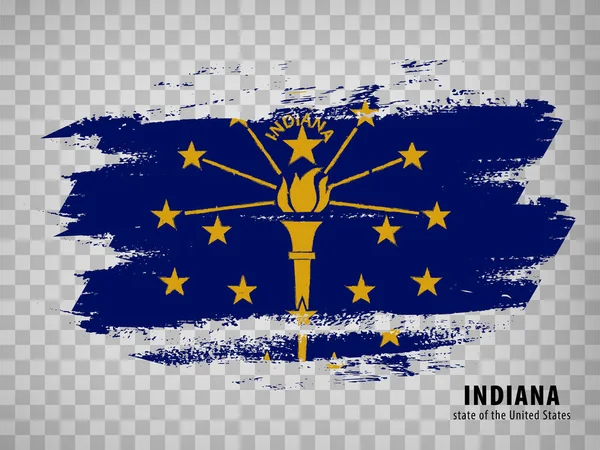 Σημαία Της Ιντιάνα Από Πινελιές Ηνωμένες Πολιτείες Της Αμερικής Σημαία — Διανυσματικό Αρχείο