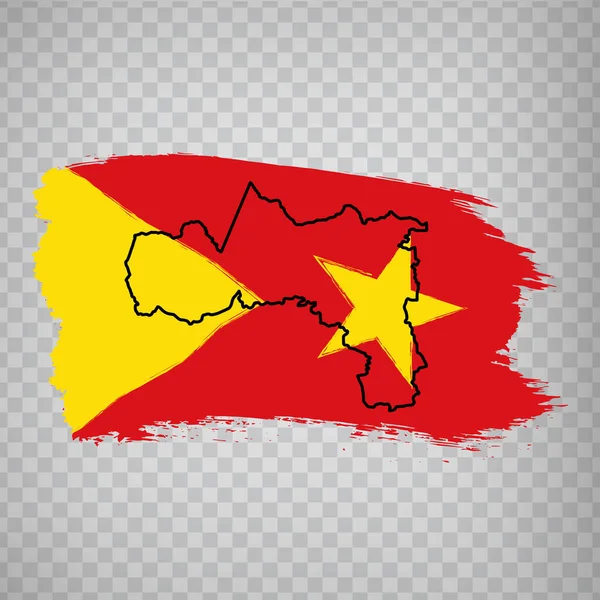 Flagge Der Tigray Region Aus Pinselstrichen Hochwertige Karte Und Flagge — Stockvektor