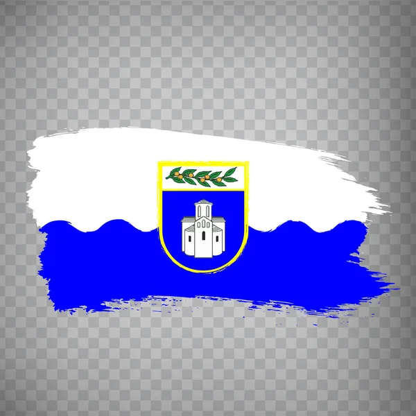Флаг Мазков Кисти Округа Задар Флаг Задар Уезда Хорватии Прозрачном — стоковый вектор