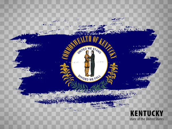 Flag Kentucky Brush Strokes United States America Flag Kentucky Title — Stock Vector