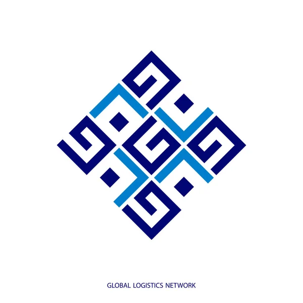 Logo Des Globalen Logistikkonzepts Abstraktes Logo Für Ein Unternehmen Buchstaben — Stockvektor
