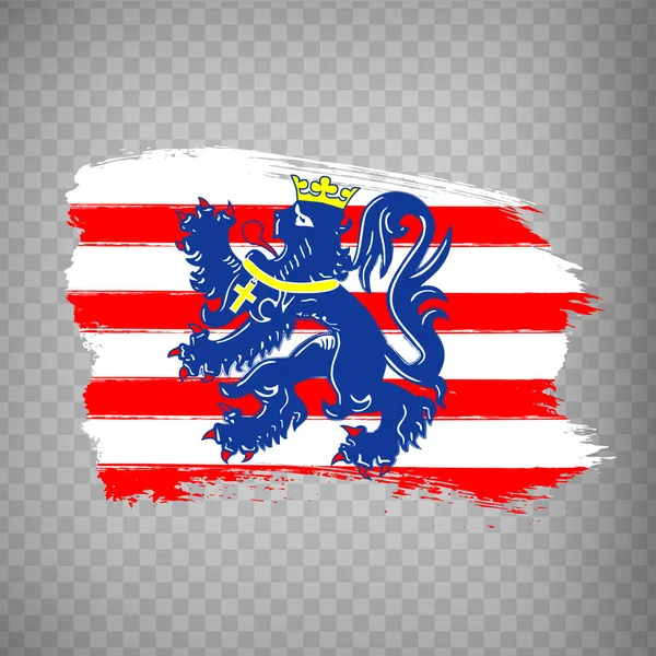 Flag Bruges Brush Strokes Flag Bruges West Flanders Transparent Background — Vettoriale Stock