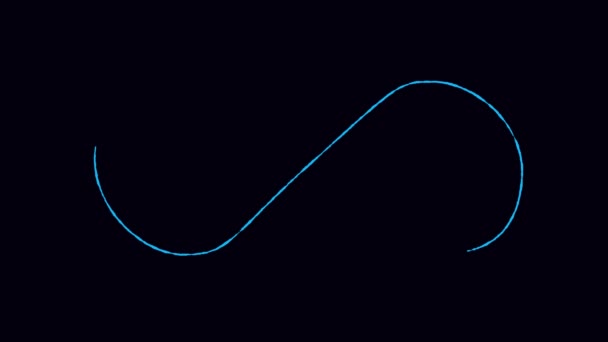 Infinity Symbol Appears Multiple Lines Animated Figure Emerging Color Infinity — Vídeo de Stock