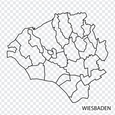 Wiesbaden, Almanya 'da yer alan bir şehirdir. Hesse için Wiesbaden haritası. Web sitesi tasarımı, uygulama, UI. EPS10.