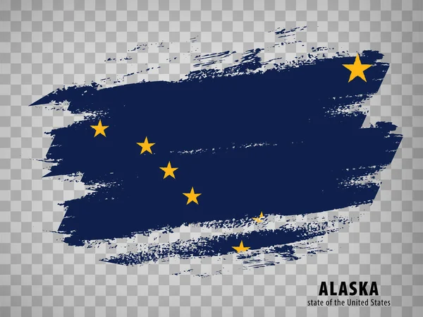 Bandera Alaska Por Pinceladas Estados Unidos América Bandera Alaska Con — Archivo Imágenes Vectoriales