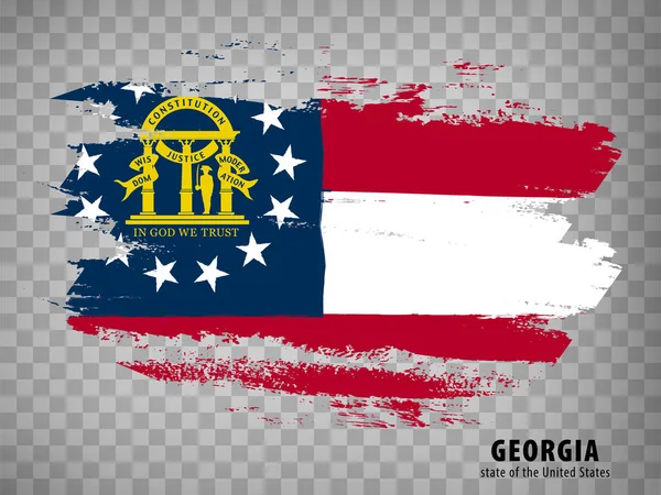Bandeira Geórgia Pinceladas Estados Unidos América Bandeira Estado Geórgia Com — Vetor de Stock