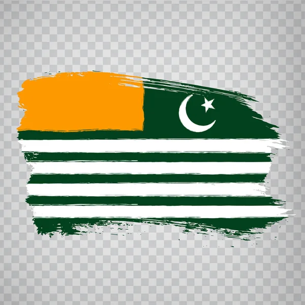 Bandera Azad Cachemira Pinceladas Bandera Azad Kashmir Region Sobre Fondo — Vector de stock