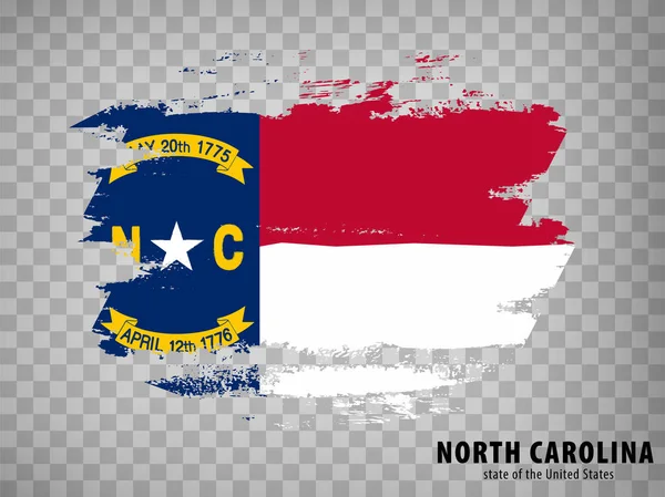 Flag North Carolina Brush Strokes United States America Flag State — Stock Vector