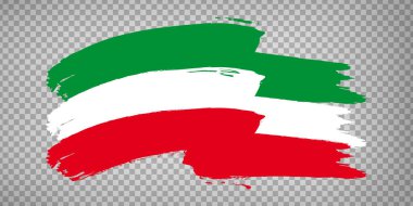 Kuzey Ren-Vestfalya fırça darbeleri bayrağı. Saydam arka planda Kuzey Ren-Vestfalya bayrağı dalgalanması web sitesi tasarımı, uygulama, UI için. Almanya. EPS10.