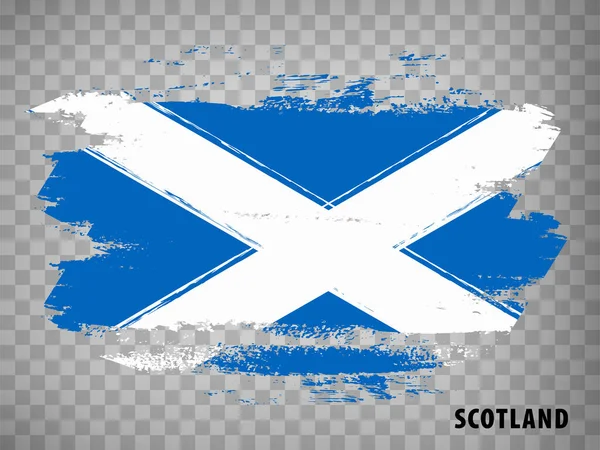 Drapeau Écosse Coups Pinceau Drapeau Ecosse Sur Fond Transparent Pour — Image vectorielle