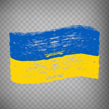 Ukrayna bayrağı, fırça darbesi geçmişi. Şeffaf arka planda Ukrayna bayrağı sallamak web sitenizin tasarımı, uygulaması, UI. EPS10.