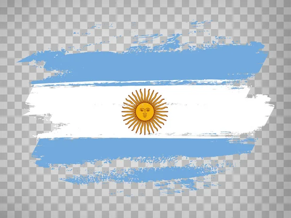 Drapeau Argentine Coup Pinceau Fond Drapeau République Argentine Sur Backrgound — Image vectorielle