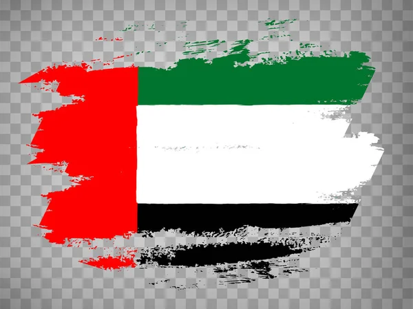 Flag United Arab Emirates Brush Stroke Background Flag United Arab — Stock Vector