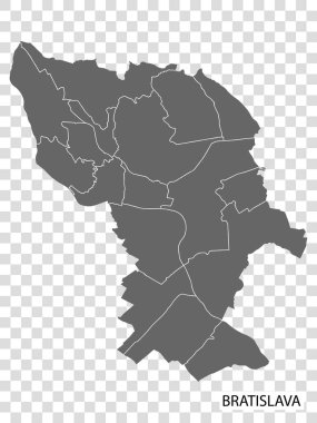 Bratislava, Slovakya 'nın kuzeybatısında bulunan bir şehirdir. Web siteniz için Bratislava haritası, uygulama, UI. Slovakya Cumhuriyeti. EPS10.