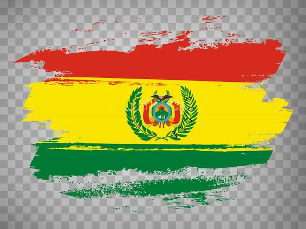 Flag Bolivia Brush Stroke Background Flag Plurinational State Bolivia Tranparent — Stock Photo, Image