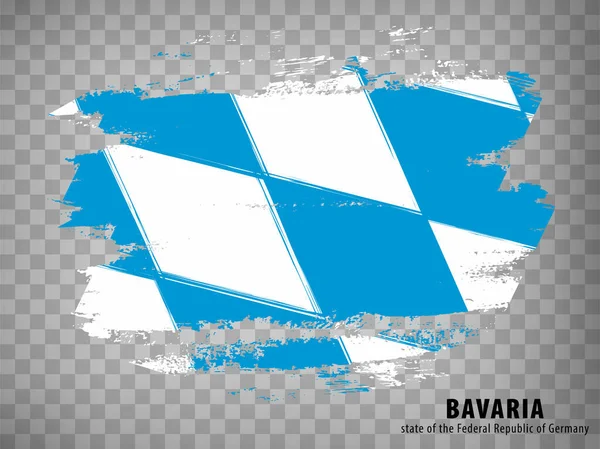 Bayern Fahne Aus Pinselstrichen Bundesrepublik Deutschland Flagge Des Freistaates Bayern — Stockvektor