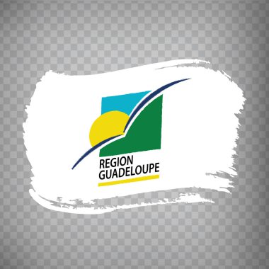 Fırça darbelerinden Guadeloupe bayrağı. Flag Guadeloupe 'u web sitesi tasarımı, uygulaması, UI için şeffaf arka planda sallamak. Fransa Denizaşırı Departmanı. Hisse senedi. EPS10.