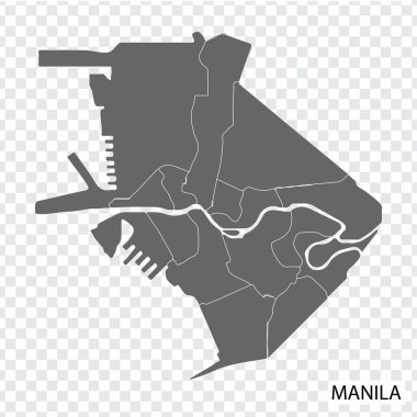Manila, Filipinler 'in kuzeybatısında yer alan bir şehirdir. Manila Harita Şehri web sitesi tasarımın, uygulaman ve UI 'n için. Filipinler Cumhuriyeti. EPS10.