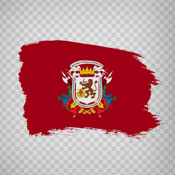 Flag Caracas Brush Strokes Flag Caracas Capital Venezuela Transparent Background — стоковый вектор