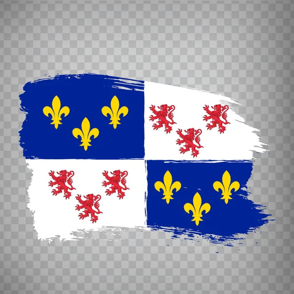 Flagga Picardy Penseldrag Flaggregion Picardy Frankrike Transparent Bakgrund För Din — Stock vektor