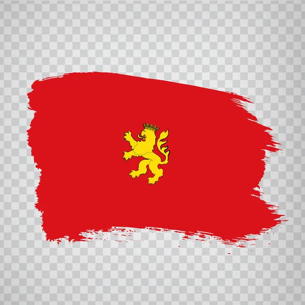 Bendera Sapuan Kuas Zaragoza Flag Zaragoza Adalah Ibukota Aragon Dengan - Stok Vektor