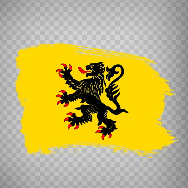 Flagge Von Nord Pas Calais Pinselstriche Flaggenregion Nord Pas Calais — Stockvektor