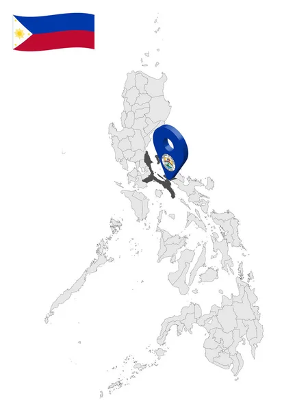 Locatie Provincie Quezon Kaart Filipijnen Locatie Teken Van Quezon Kwaliteitskaart — Stockvector