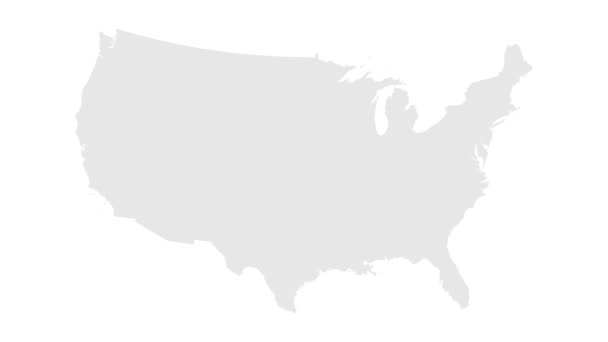 Situation État Texas Sur Carte États Unis Épinglette Localisation Marqueur — Video