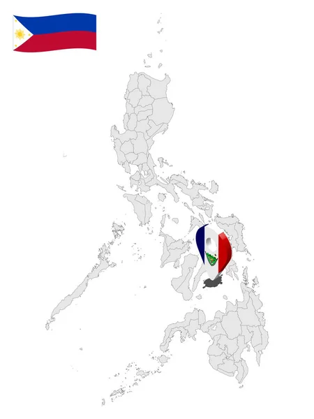 Locatie Provincie Bohol Kaart Filipijnen Locatie Teken Van Provincie Bohol — Stockvector