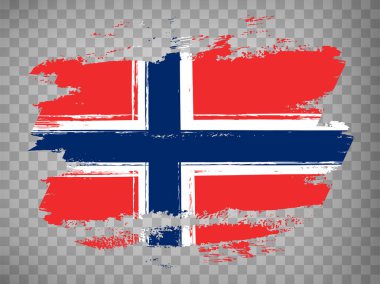 Norveç bayrağı fırça darbesi geçmişi. İnternet sitesi tasarımı, uygulaması ve UI için saydam arka planda Norveç bayrağı. Hisse senedi. EPS10.
