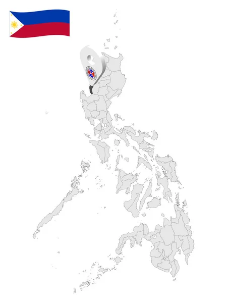 地図フィリピンのラ ユニオン県 州La Unionの3次元位置標識 あなたのデザインのためのフィリピンの州との品質地図 ベクトルイラスト Eps10 — ストックベクタ