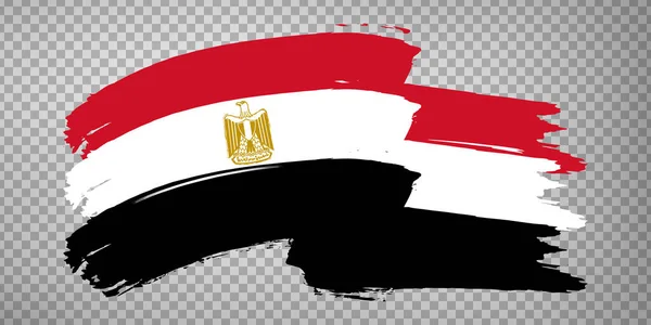 Flagge Ägypten Pinselstrich Hintergrund Flagge Schwenken Arabische Republik Ägypten Auf — Stockvektor